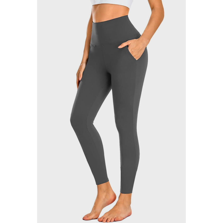 Full Size Pocketed High Waist Active Leggings Apparel and Accessories