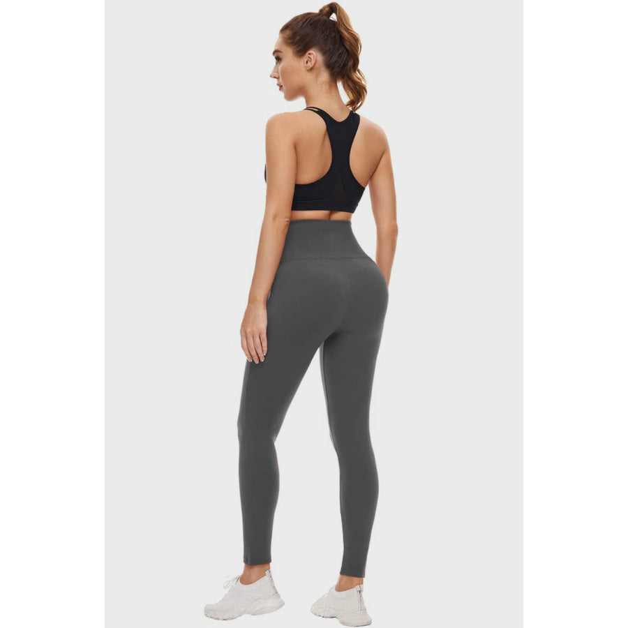 Full Size Pocketed High Waist Active Leggings Apparel and Accessories