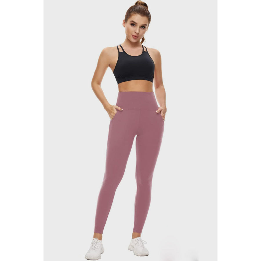 Full Size Pocketed High Waist Active Leggings Lilac / 2XL Apparel and Accessories