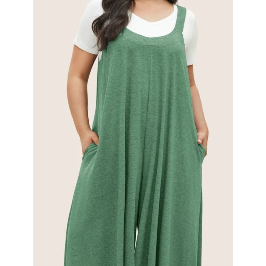 Full Size Pocketed Wide Leg Overalls Apparel and Accessories