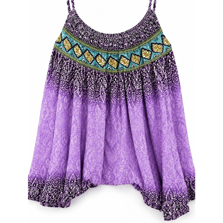 Full Size Printed Scoop Neck Cami Plus Apparel and Accessories