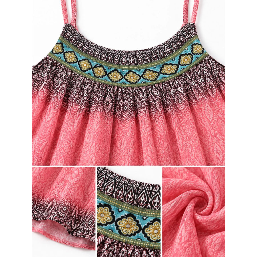 Full Size Printed Scoop Neck Cami Plus Apparel and Accessories