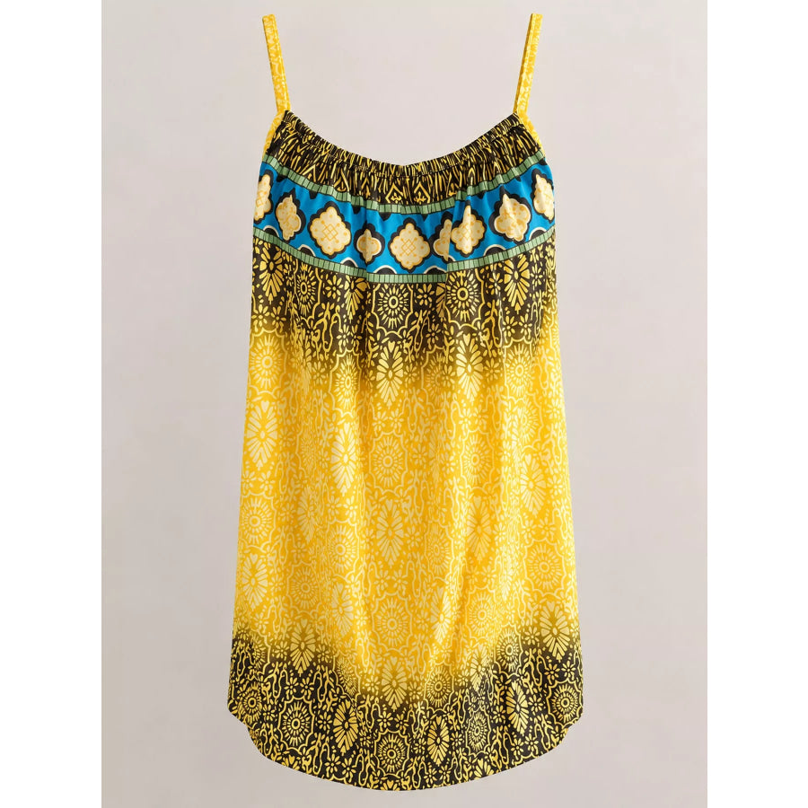 Full Size Printed Scoop Neck Cami Plus Apparel and Accessories