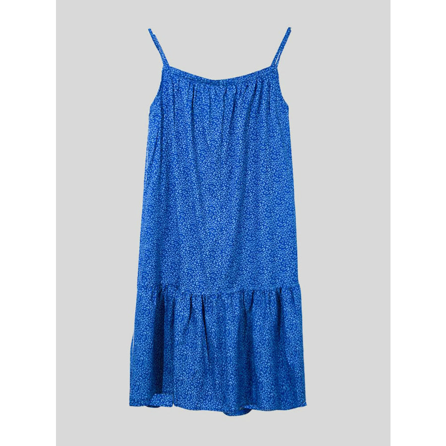 Full Size Printed Sleeveless Mini Cami Dress Apparel and Accessories