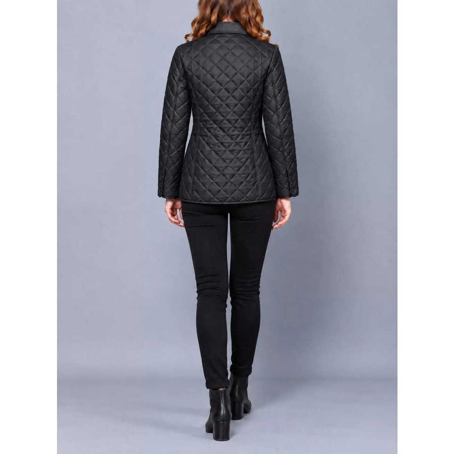 Full Size Quilted Lightweight Button-Down Jacket Plus Apparel and Accessories