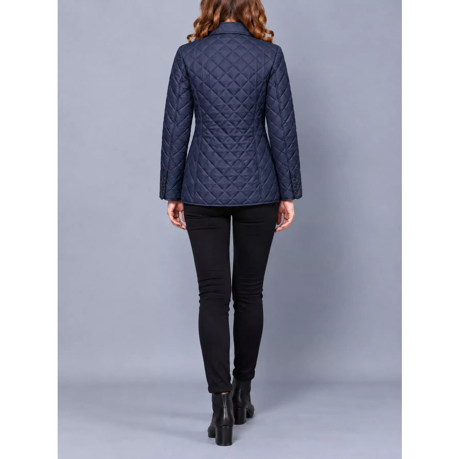 Full Size Quilted Lightweight Button-Down Jacket Plus Apparel and Accessories
