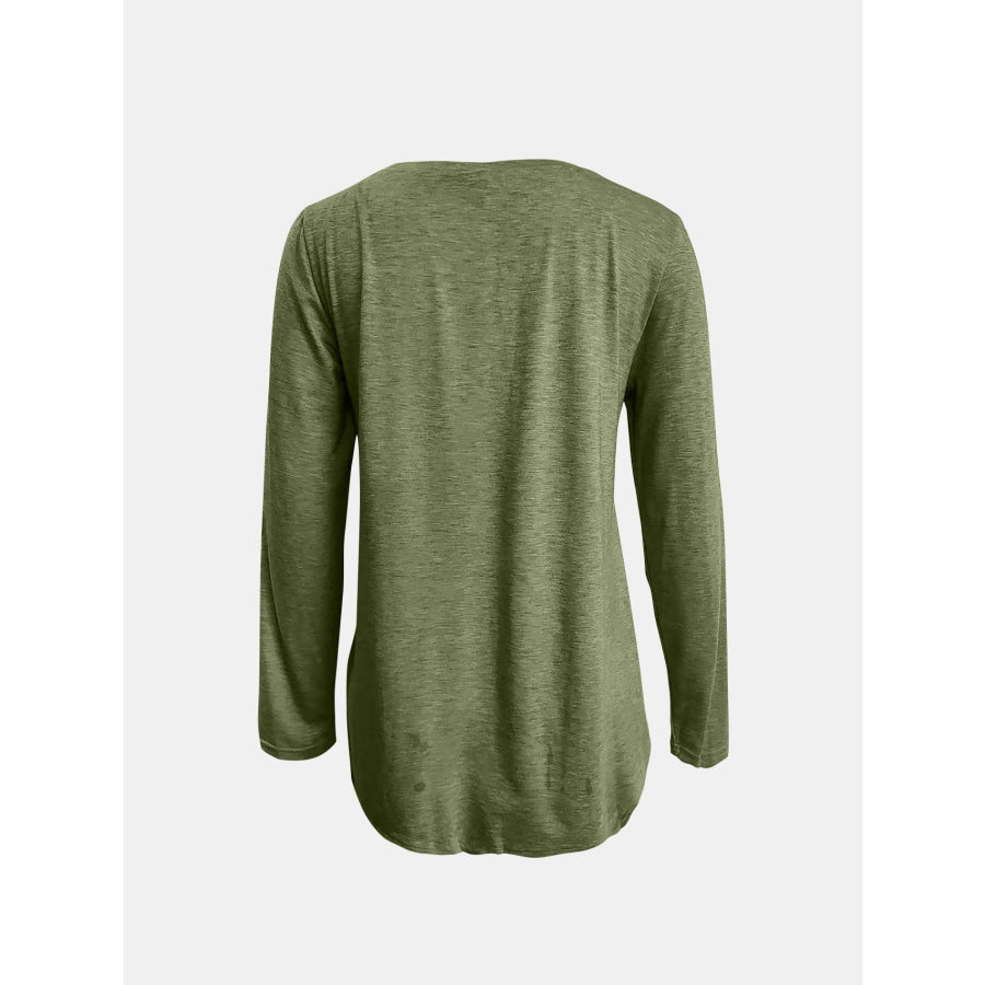 Full Size Reindeer Round Neck Long Sleeve T-Shirt Apparel and Accessories