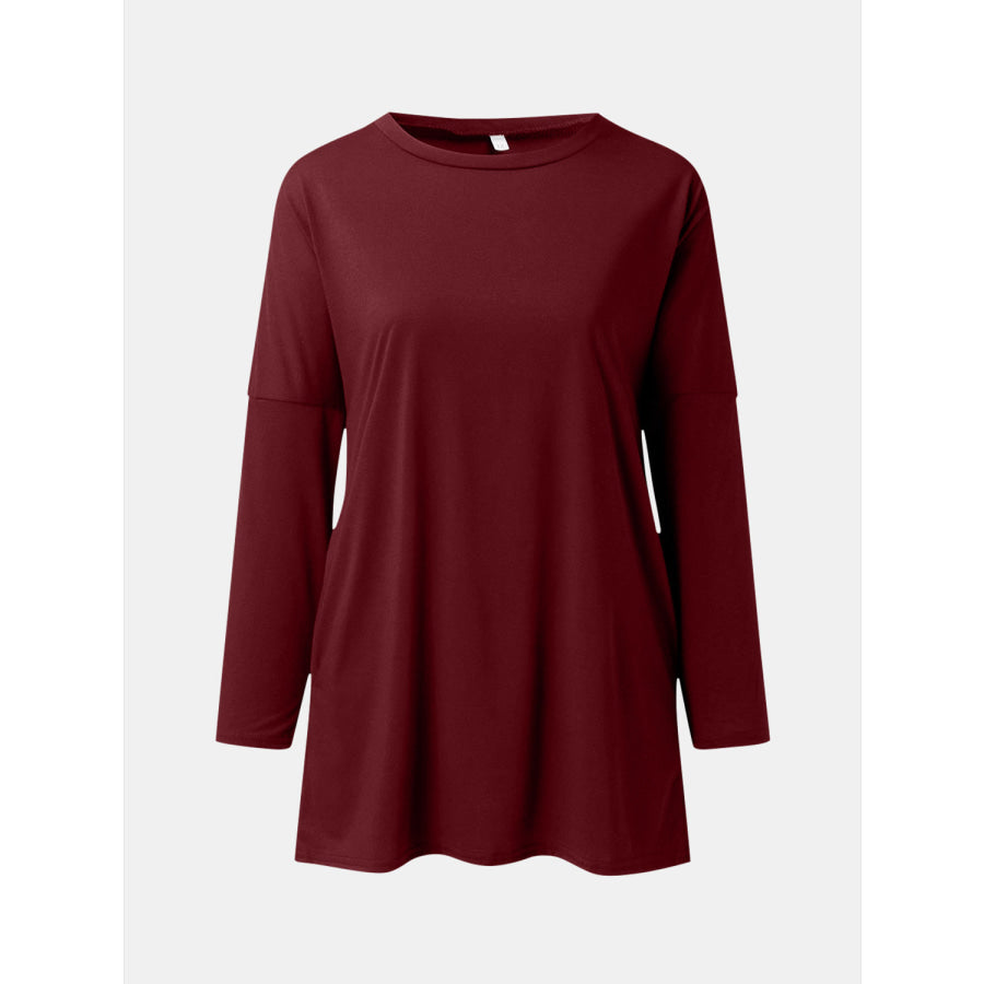 Full Size Round Neck Long Sleeve T-Shirt Apparel and Accessories