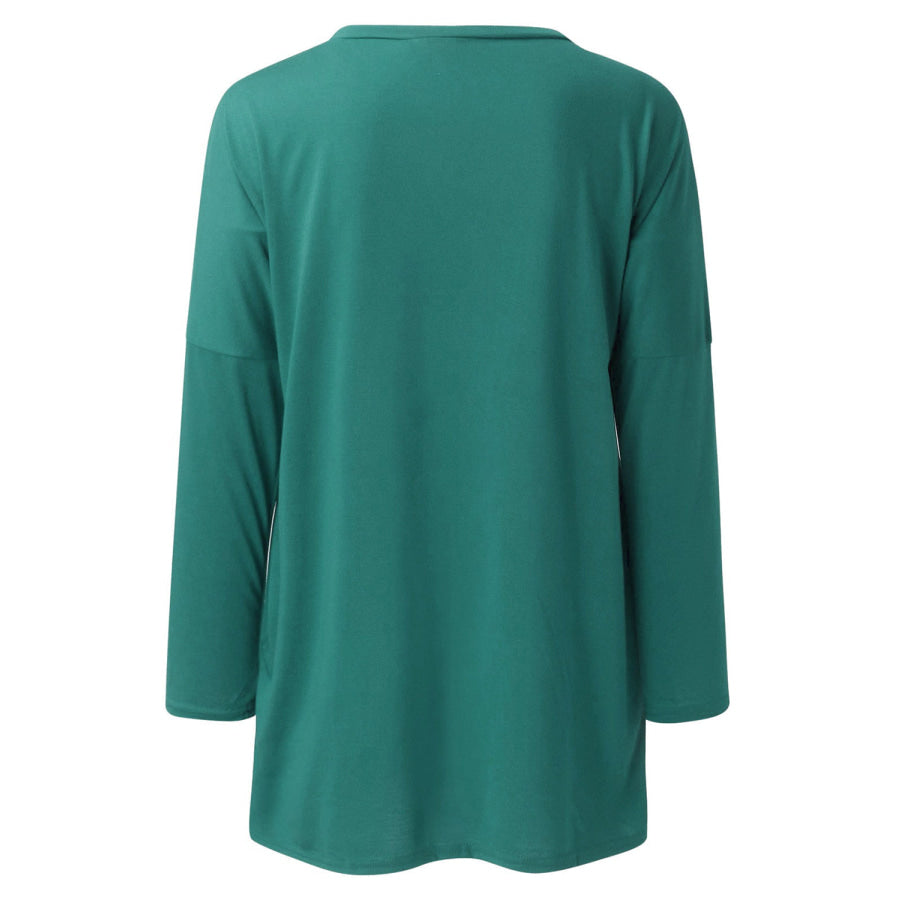 Full Size Round Neck Long Sleeve T-Shirt Apparel and Accessories