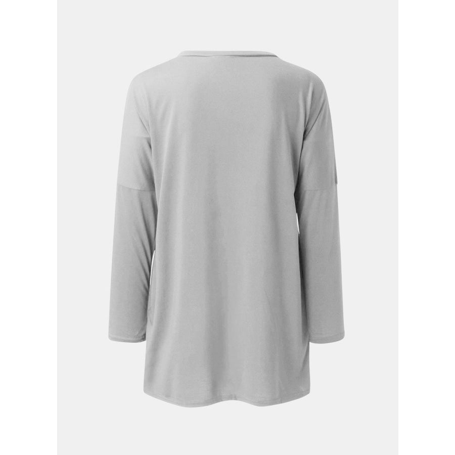 Full Size Round Neck Long Sleeve T-Shirt Apparel and Accessories