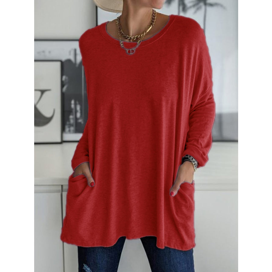 Full Size Round Neck Long Sleeve T-Shirt Apparel and Accessories