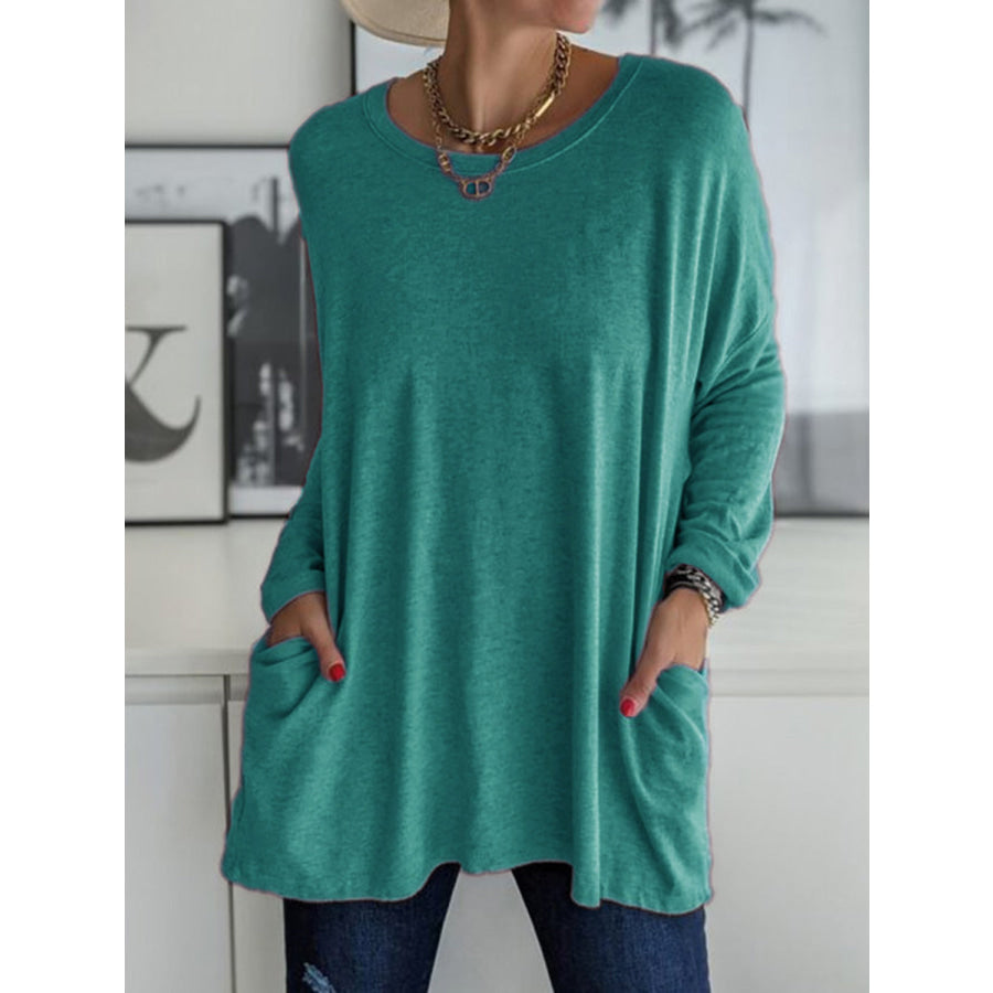 Full Size Round Neck Long Sleeve T-Shirt Apparel and Accessories