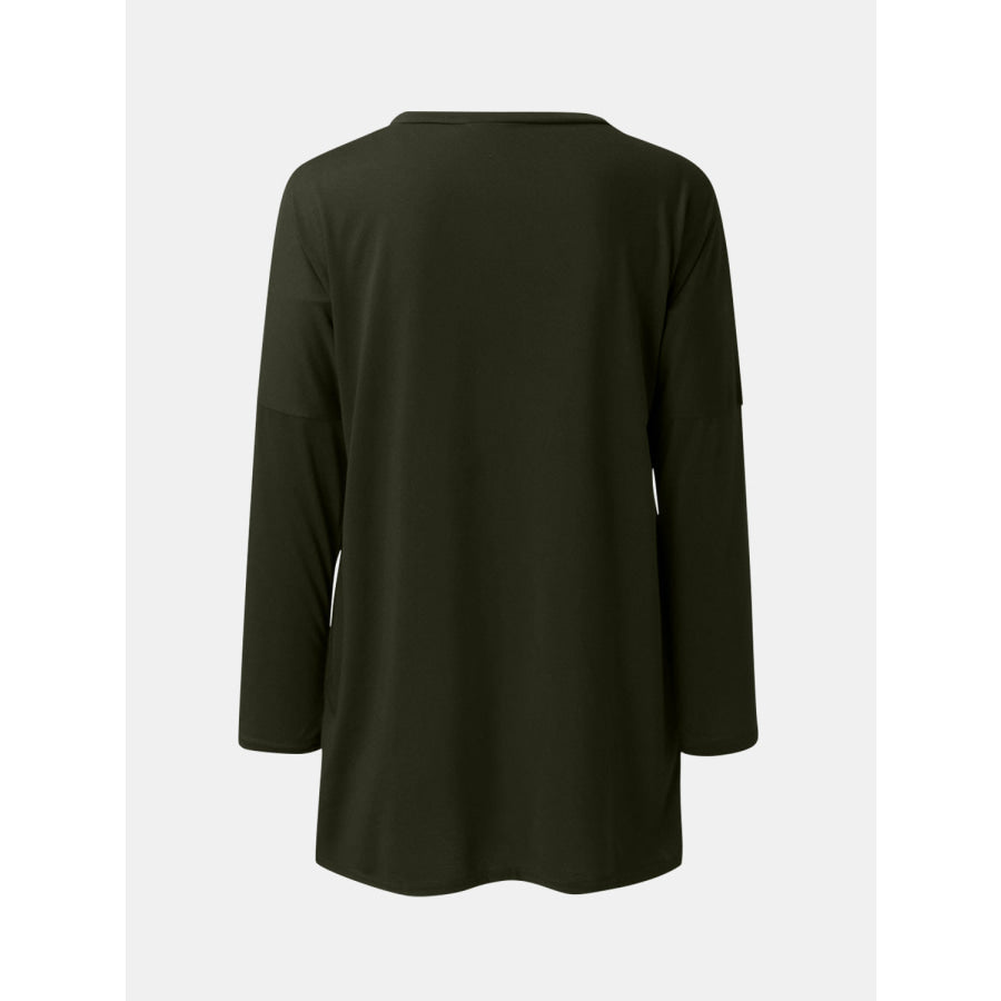 Full Size Round Neck Long Sleeve T-Shirt Apparel and Accessories