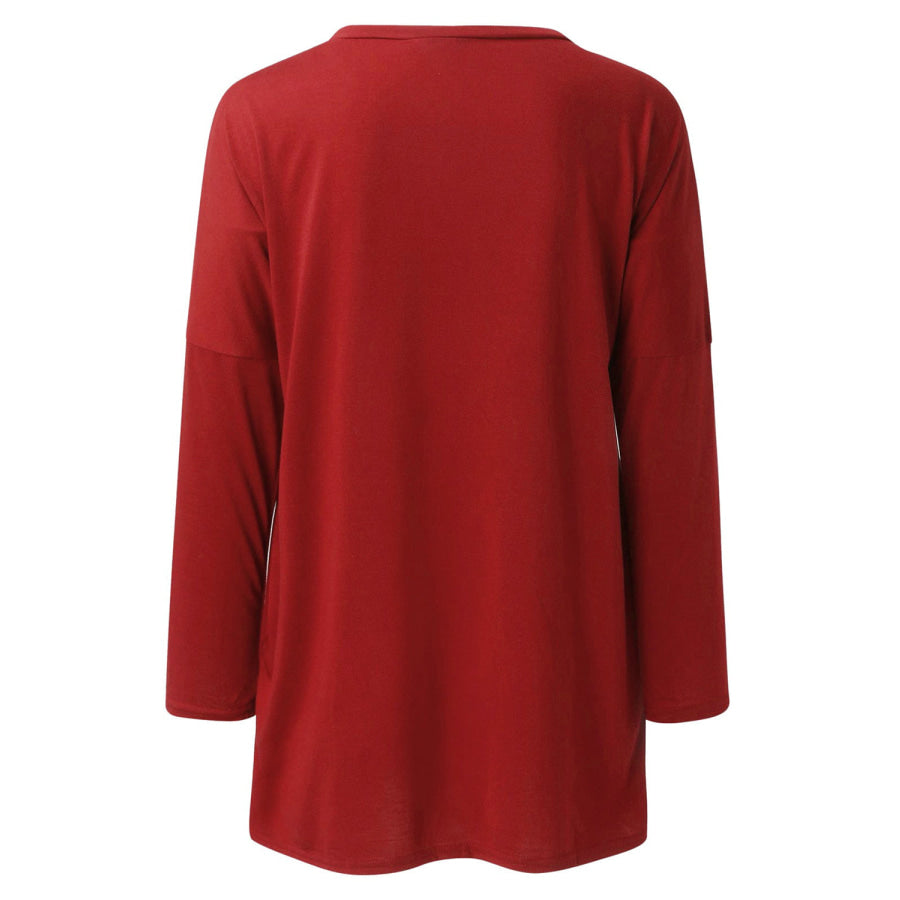 Full Size Round Neck Long Sleeve T-Shirt Apparel and Accessories