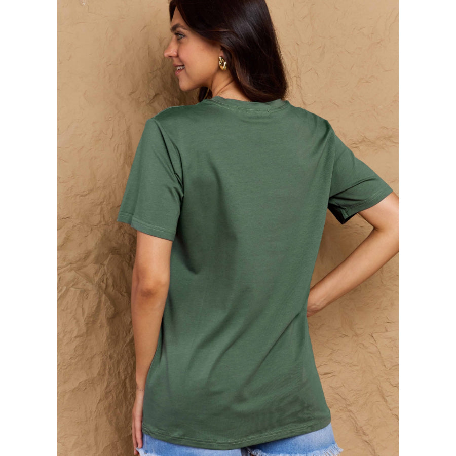 Full Size Round Neck Short Sleeve T-Shirt Apparel and Accessories