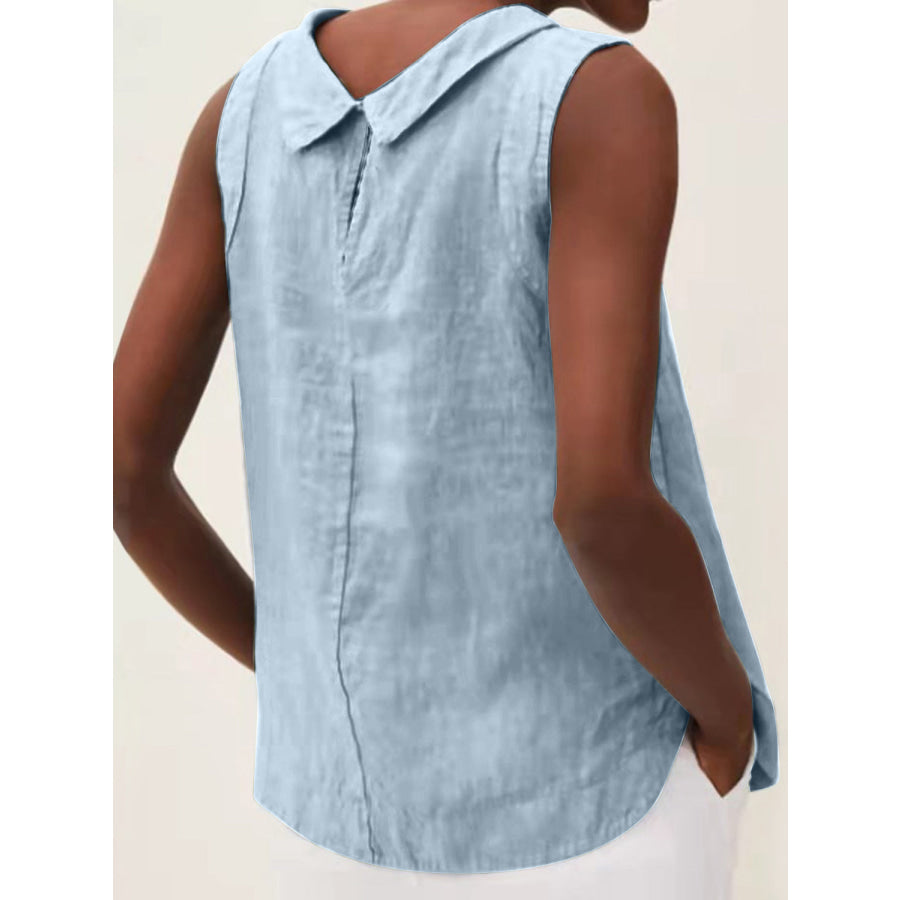 Full Size Round Neck Sleeveless Top Apparel and Accessories