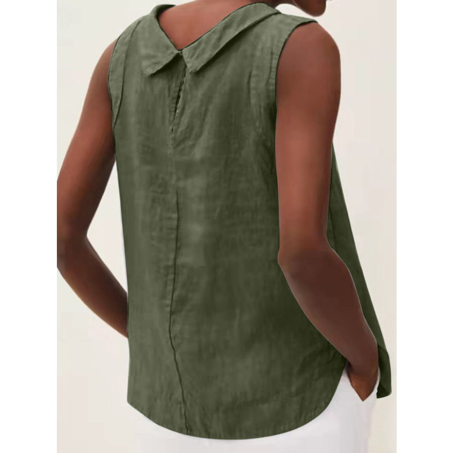 Full Size Round Neck Sleeveless Top Apparel and Accessories