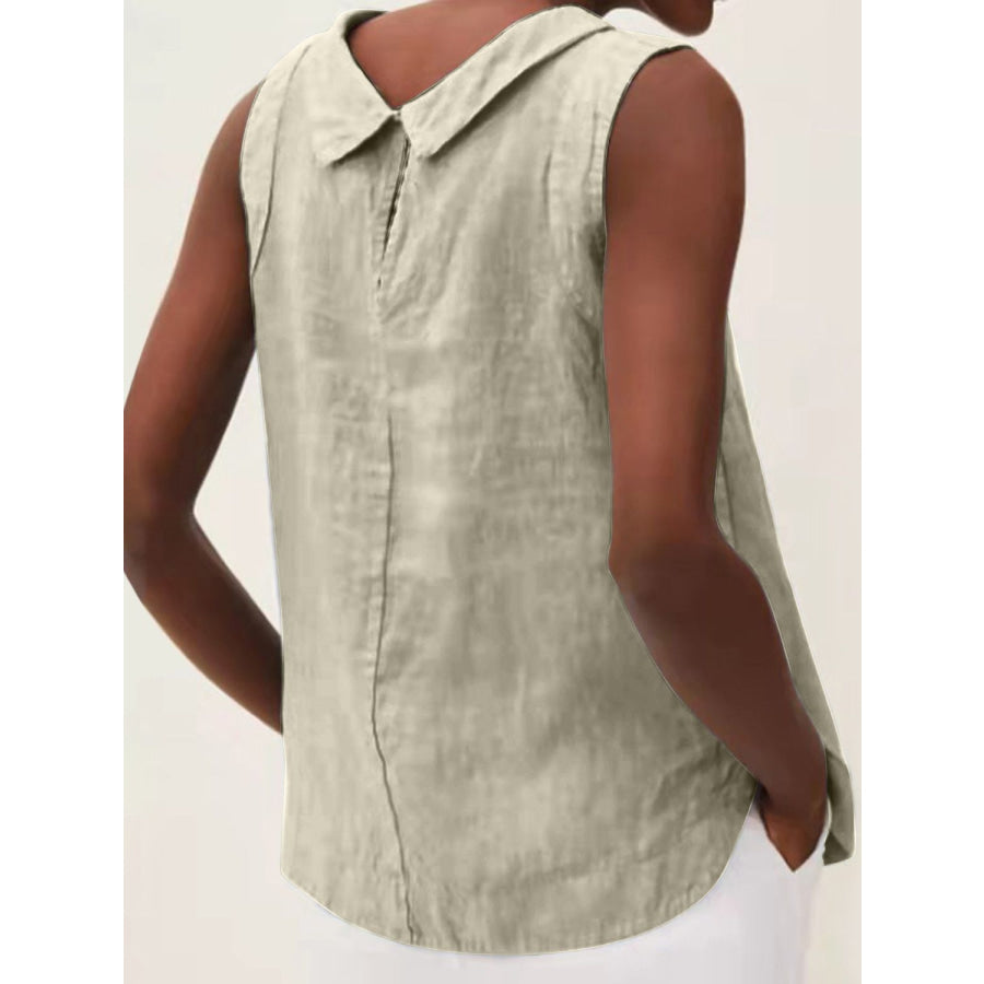 Full Size Round Neck Sleeveless Top Apparel and Accessories