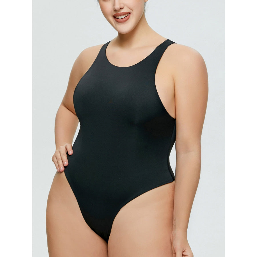 Full Size Round Neck Wide Strap Bodysuit Apparel and Accessories