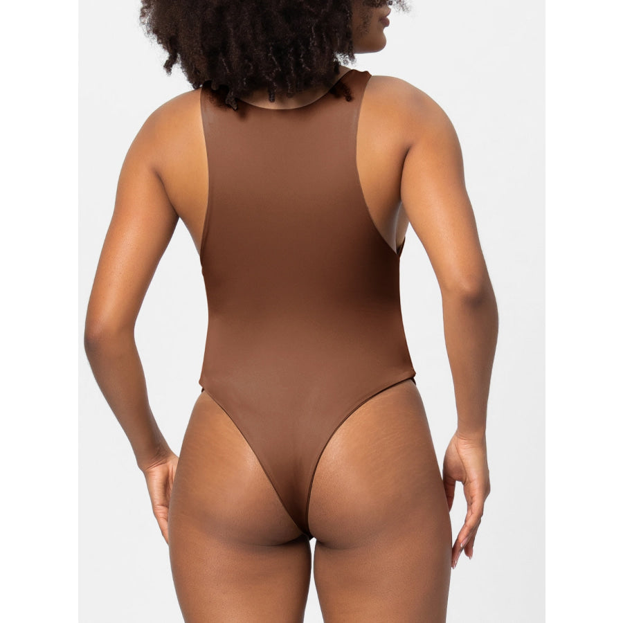 Full Size Round Neck Wide Strap Bodysuit Apparel and Accessories