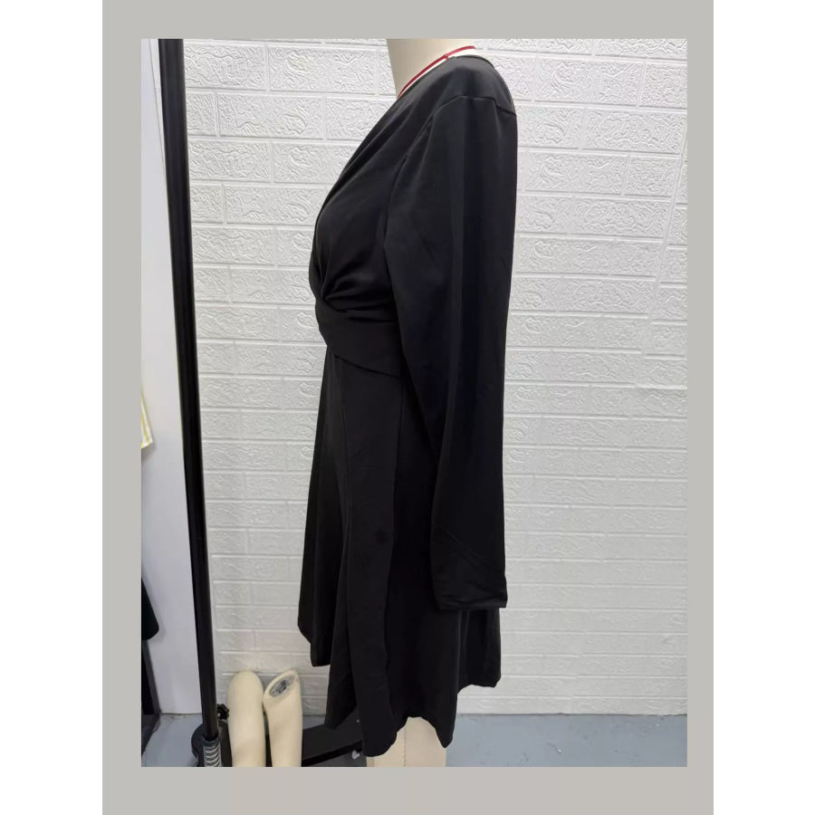 Full Size Ruched Front Midi Dress Plus Apparel and Accessories