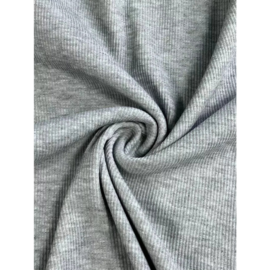 Full Size Ruffled Sleeve Ribbed Knit T-Shirt Plus Size Apparel and Accessories