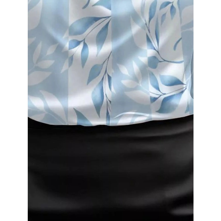 Full Size Satin Cowl Neck Blouse Plus Apparel and Accessories