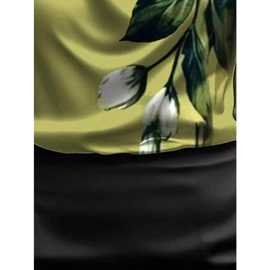 Full Size Satin Cowl Neck Blouse Plus Apparel and Accessories
