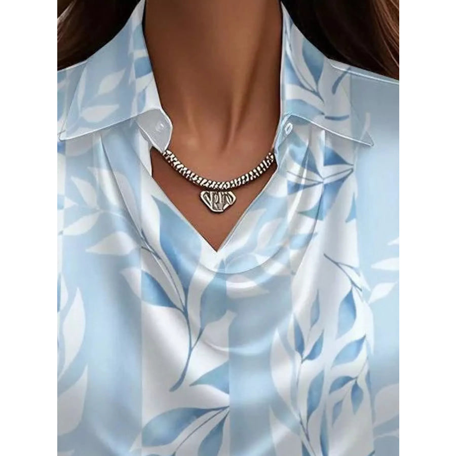 Full Size Satin Cowl Neck Blouse Plus Apparel and Accessories