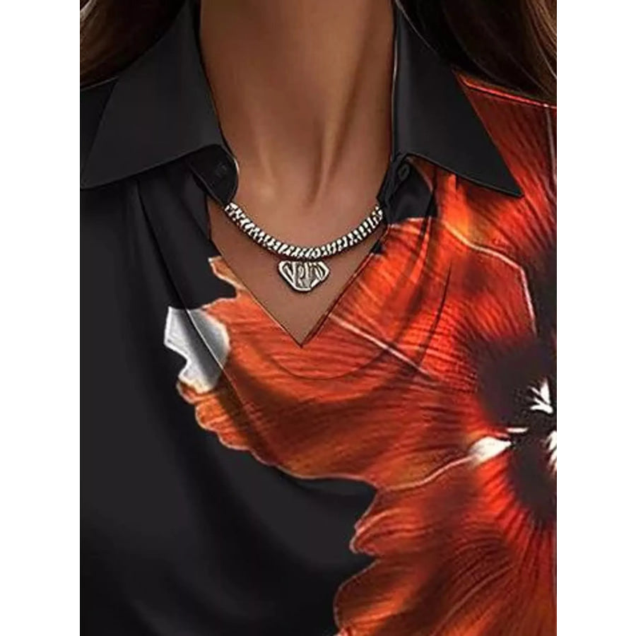 Full Size Satin Cowl Neck Blouse Plus Apparel and Accessories