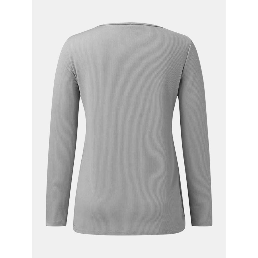 Full Size Scoop Neck Long Sleeve T-Shirt Apparel and Accessories
