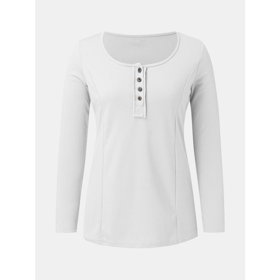 Full Size Scoop Neck Long Sleeve T-Shirt Apparel and Accessories