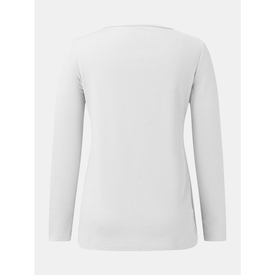 Full Size Scoop Neck Long Sleeve T-Shirt Apparel and Accessories