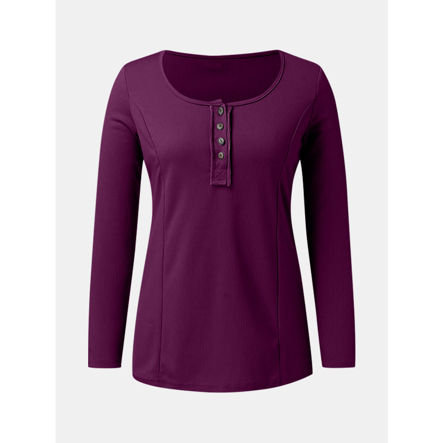 Full Size Scoop Neck Long Sleeve T-Shirt Apparel and Accessories