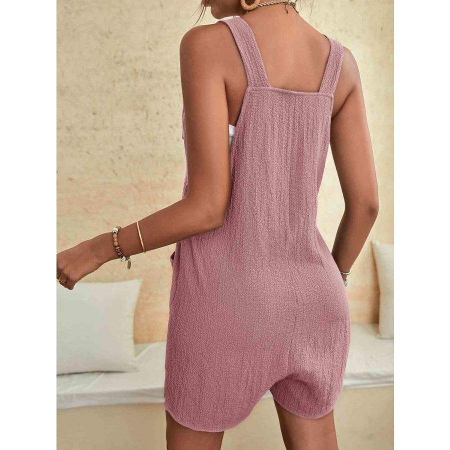 Full Size Scoop Neck Romper with Pockets