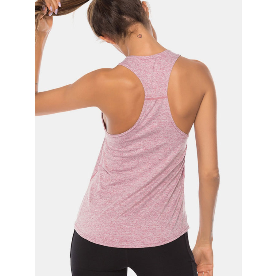 Full Size Scoop Neck Wide Strap Active Tank