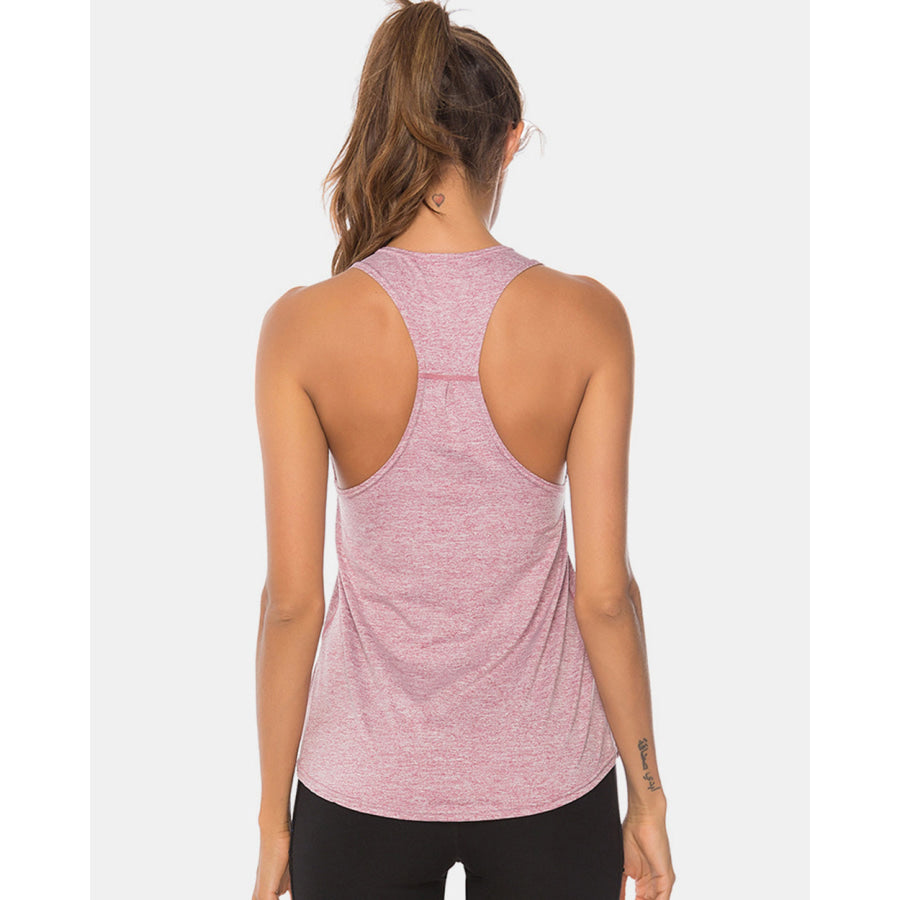 Full Size Scoop Neck Wide Strap Active Tank