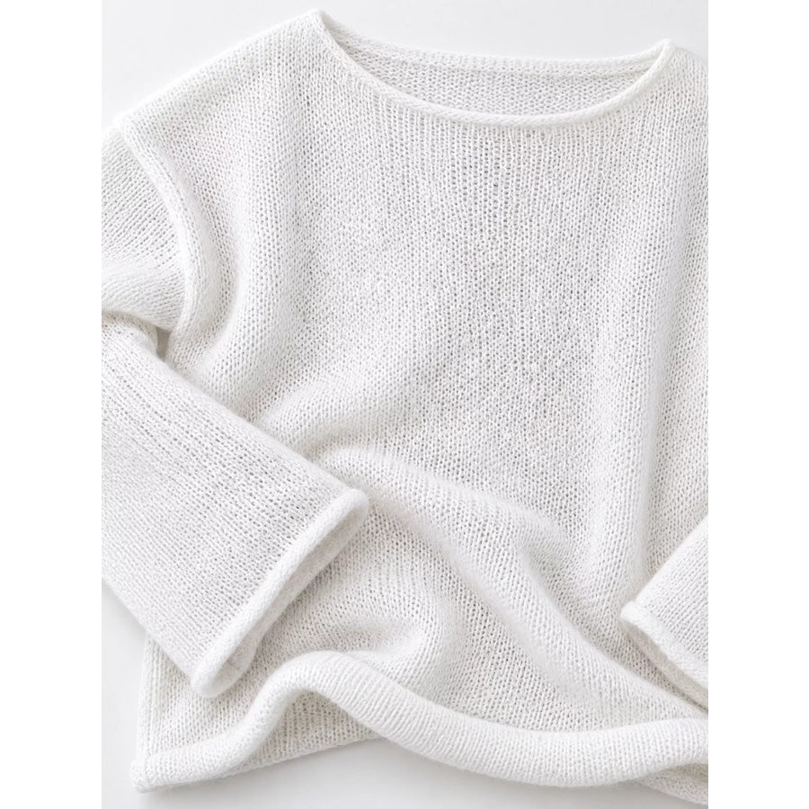 Full Size Sheer Lightweight Knit Top Plus Apparel and Accessories