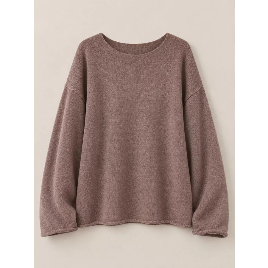 Full Size Sheer Lightweight Knit Top Plus Apparel and Accessories