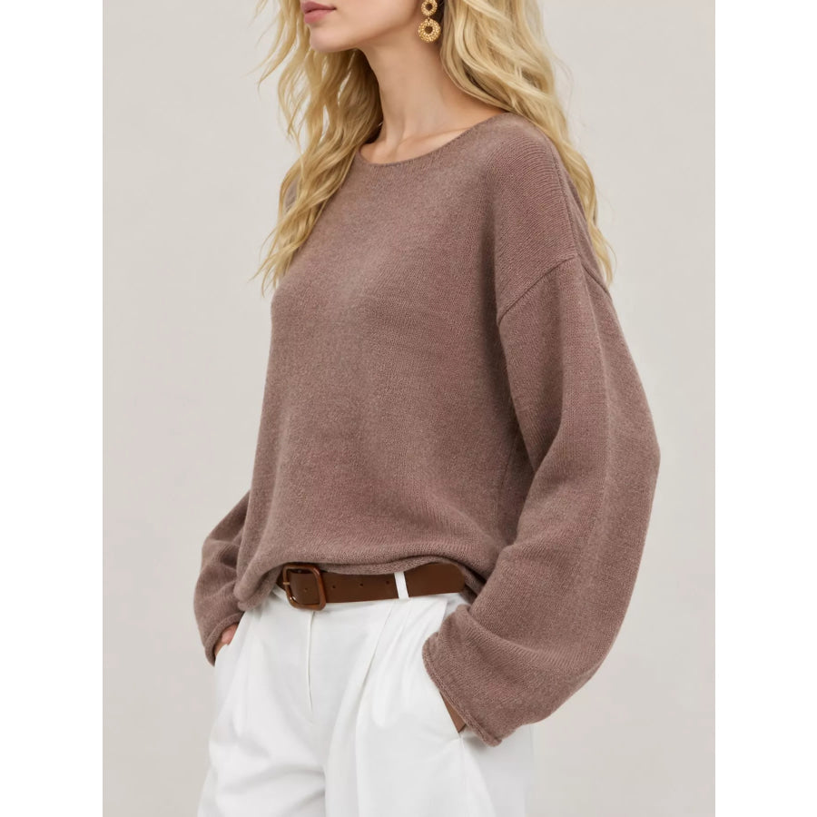 Full Size Sheer Lightweight Knit Top Plus Apparel and Accessories