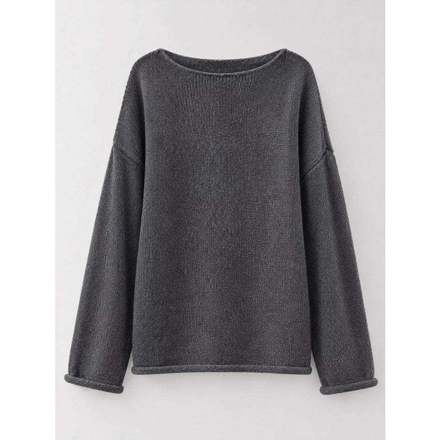 Full Size Sheer Lightweight Knit Top Plus Apparel and Accessories