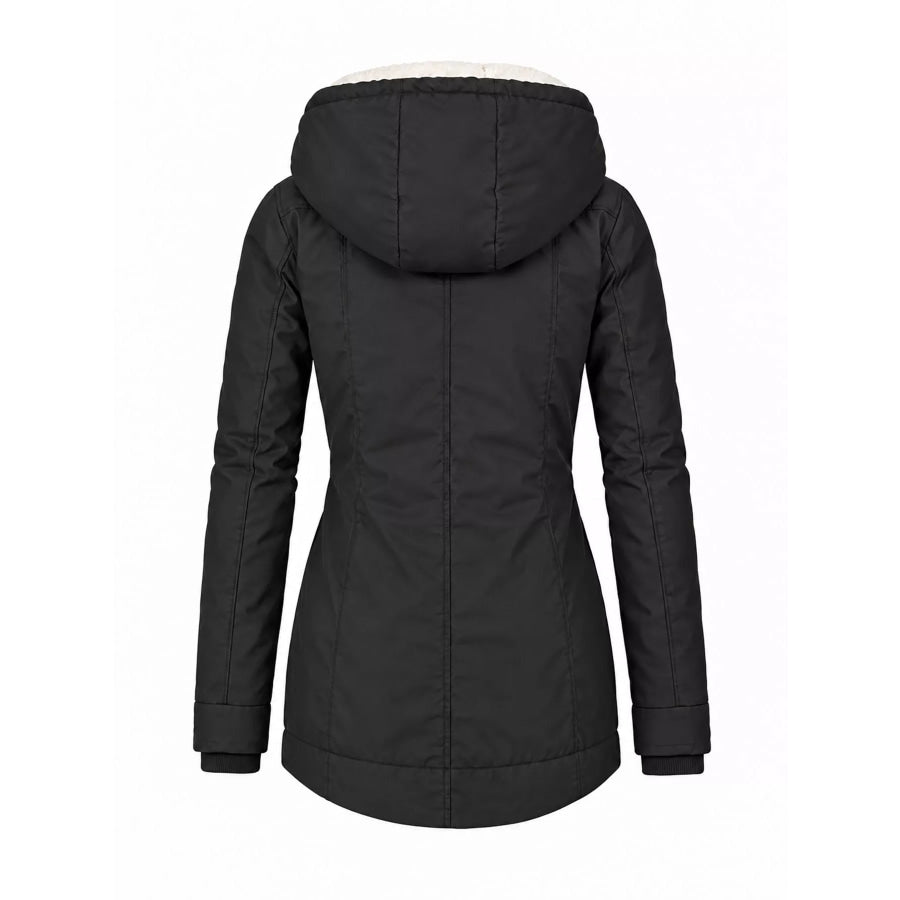 Full Size Sherpa-Lined Hooded Outerwear Plus Apparel and Accessories