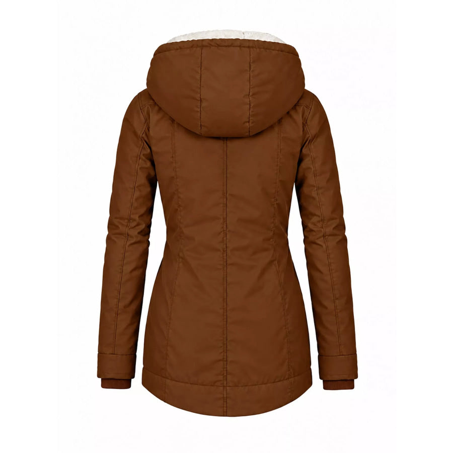 Full Size Sherpa-Lined Hooded Outerwear Plus Apparel and Accessories
