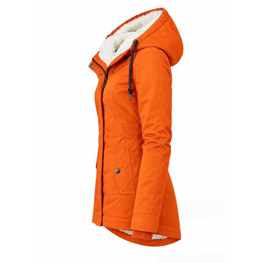Full Size Sherpa-Lined Hooded Outerwear Plus Apparel and Accessories