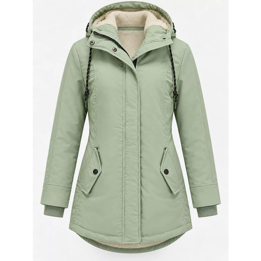 Full Size Sherpa-Lined Hooded Outerwear Plus Apparel and Accessories