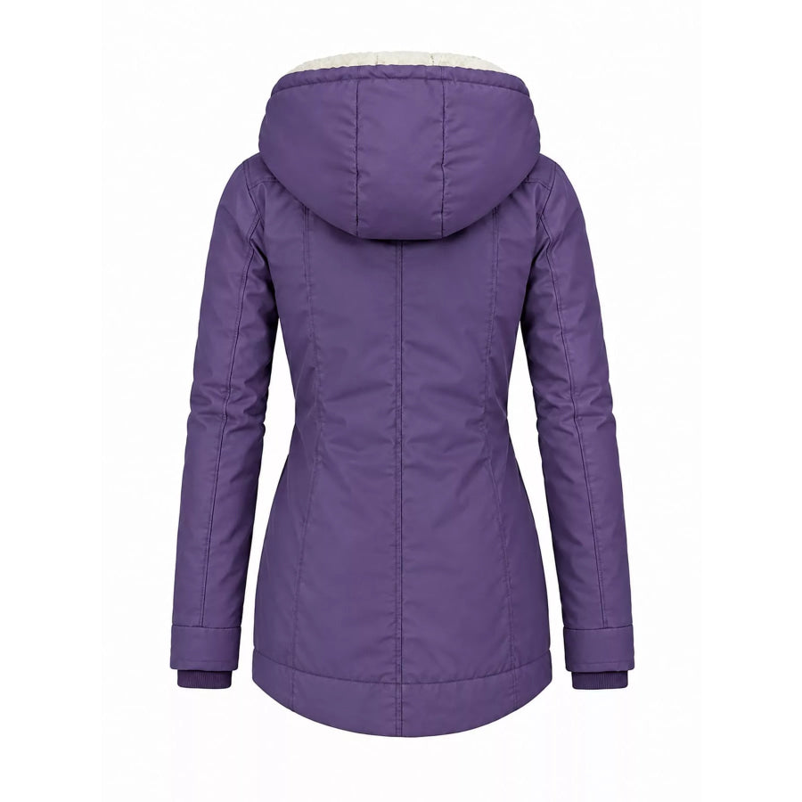 Full Size Sherpa-Lined Hooded Outerwear Plus Apparel and Accessories