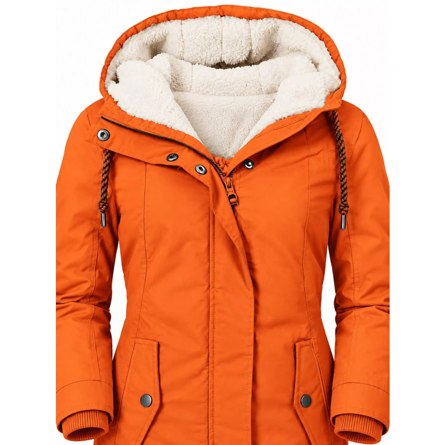 Full Size Sherpa-Lined Hooded Outerwear Plus Apparel and Accessories