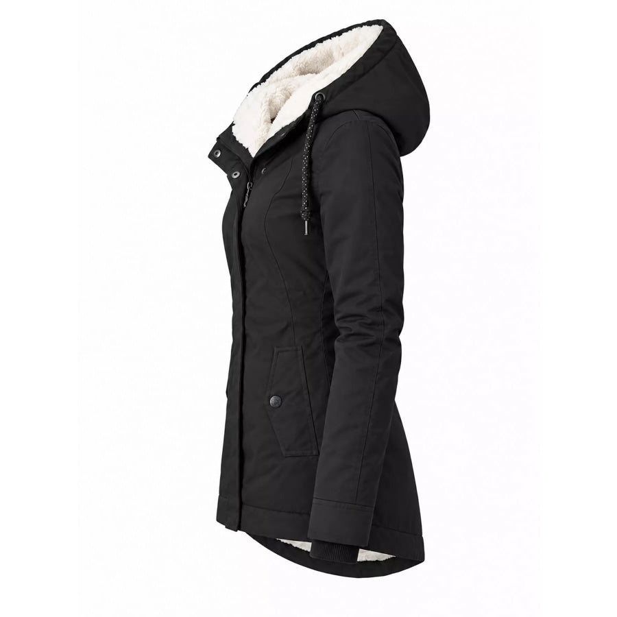 Full Size Sherpa-Lined Hooded Outerwear Plus Apparel and Accessories