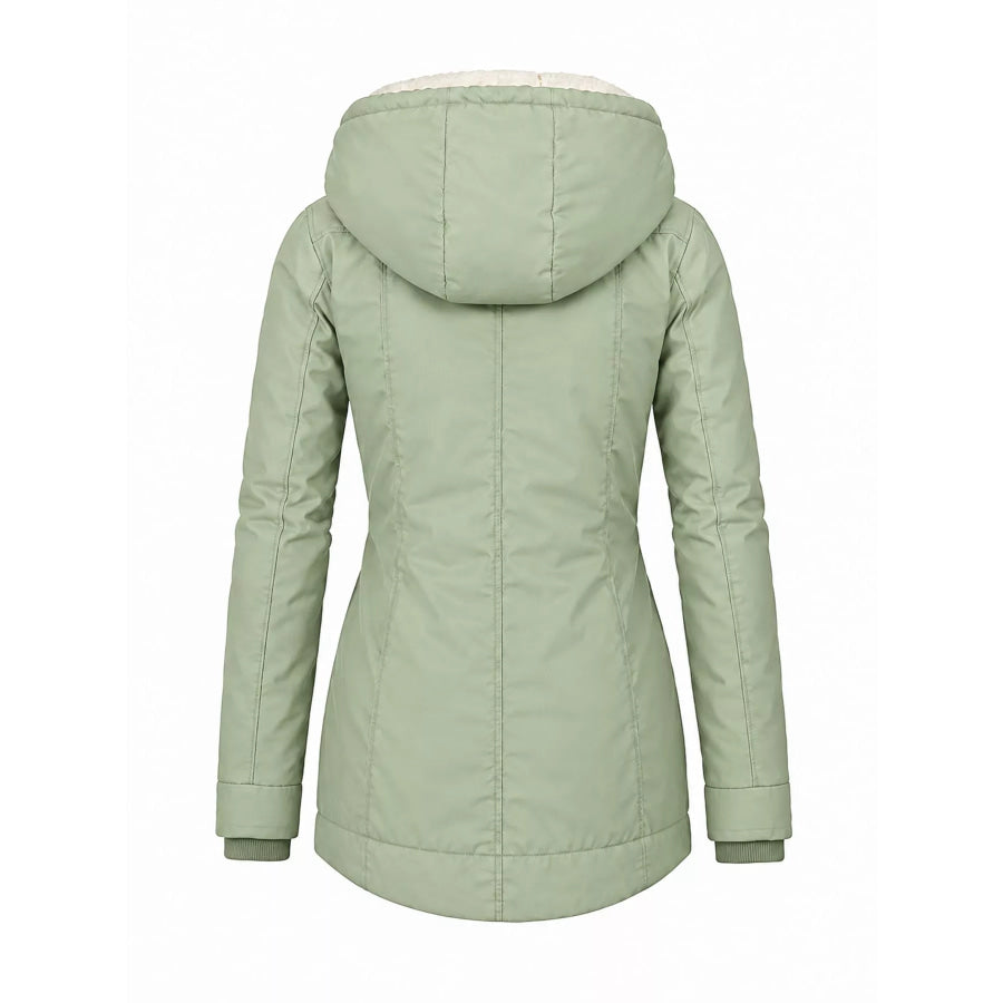 Full Size Sherpa-Lined Hooded Outerwear Plus Apparel and Accessories