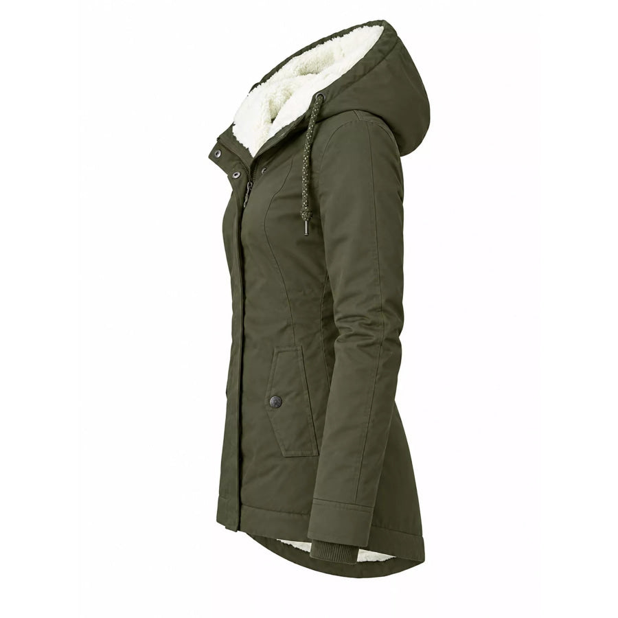 Full Size Sherpa-Lined Hooded Outerwear Plus Apparel and Accessories